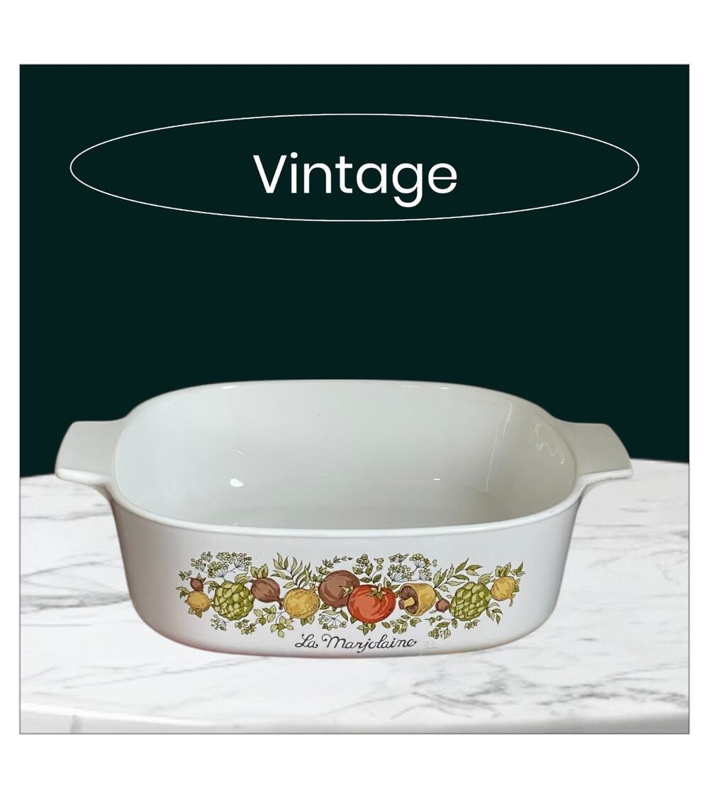 Corning Ware La Marjolaine Spice Of Life 2 Quart Casserole Dish Vintage